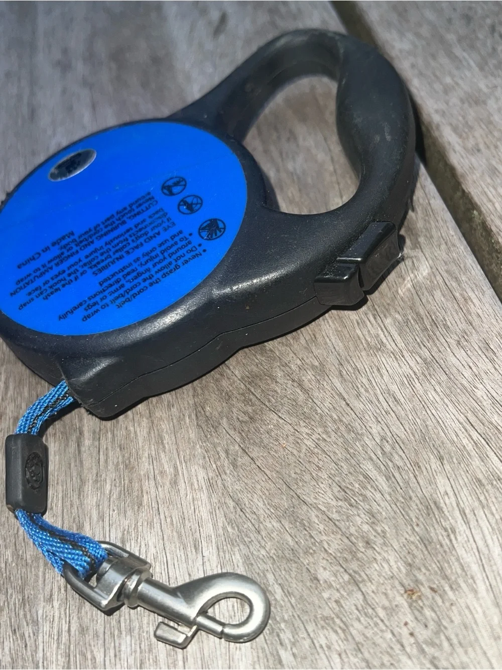Black and Blue Top Paw Retractable Dog Leash 10 Feet